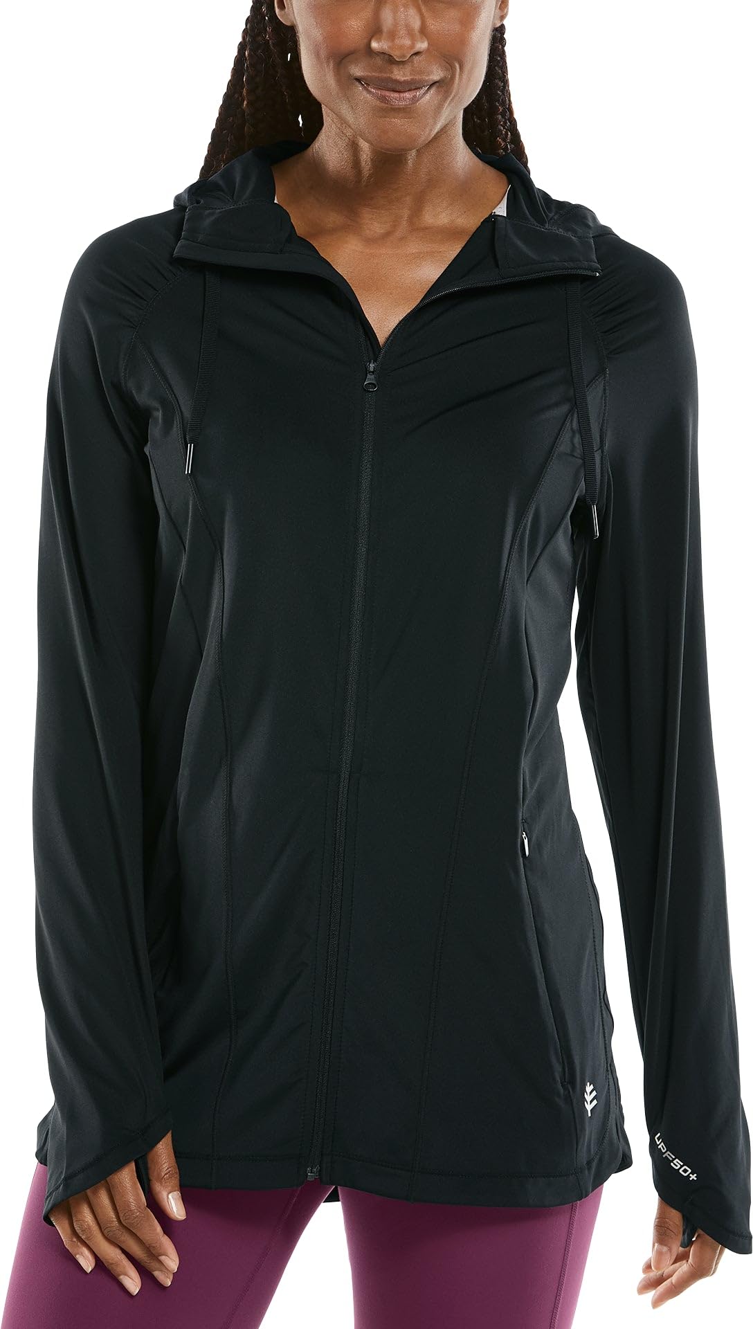 Coolibar UPF 50+ Women's Sun Protective Full Zip Jacket - Lightweight UV Protection for Outdoor Activities, Hiking & Travel