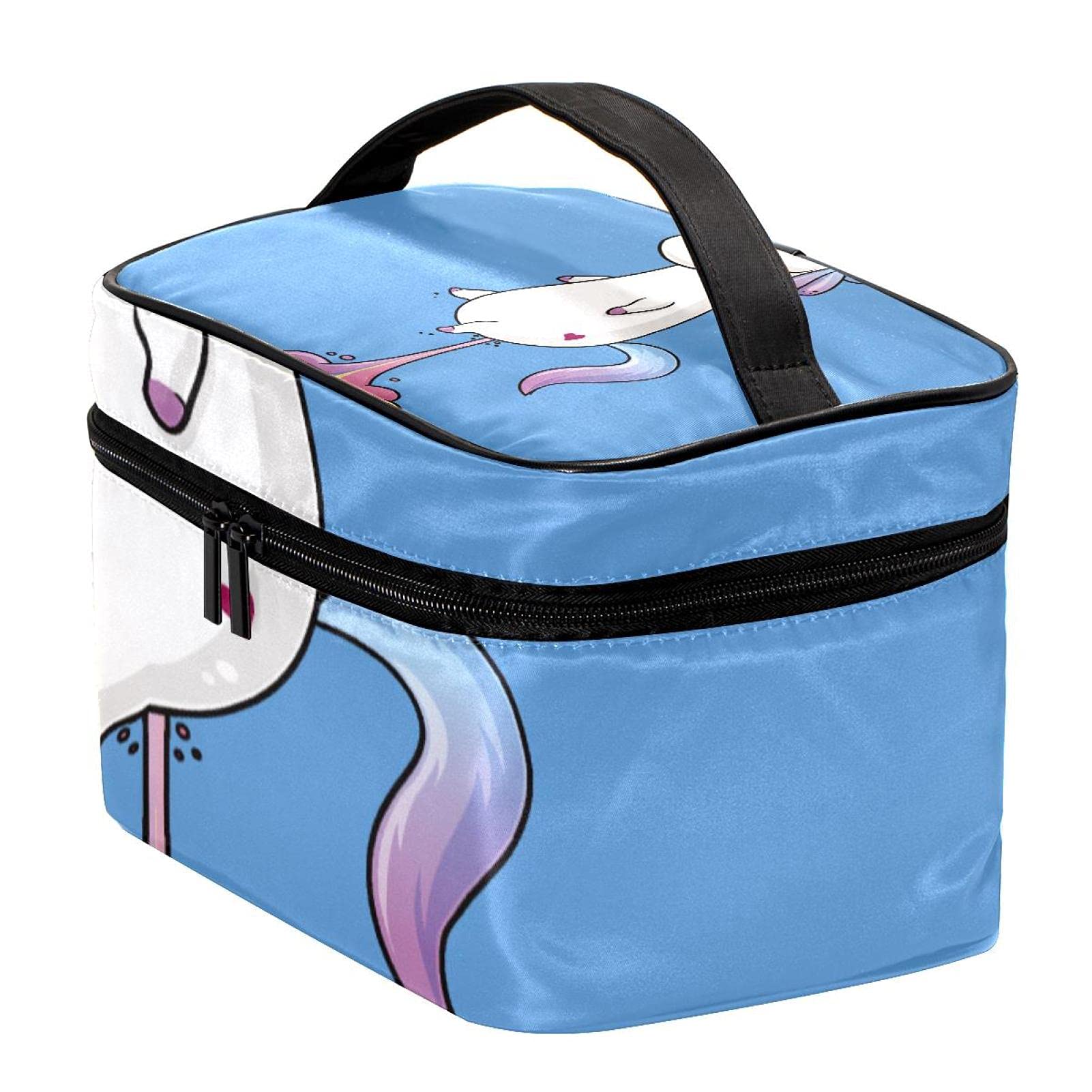 Funny Unicorn Rainbow Fart Travel Makeup Bag - Large Cosmetic Organizer with Zipper for Women & Girls | Perfect for Travel, Gym & Daily Use