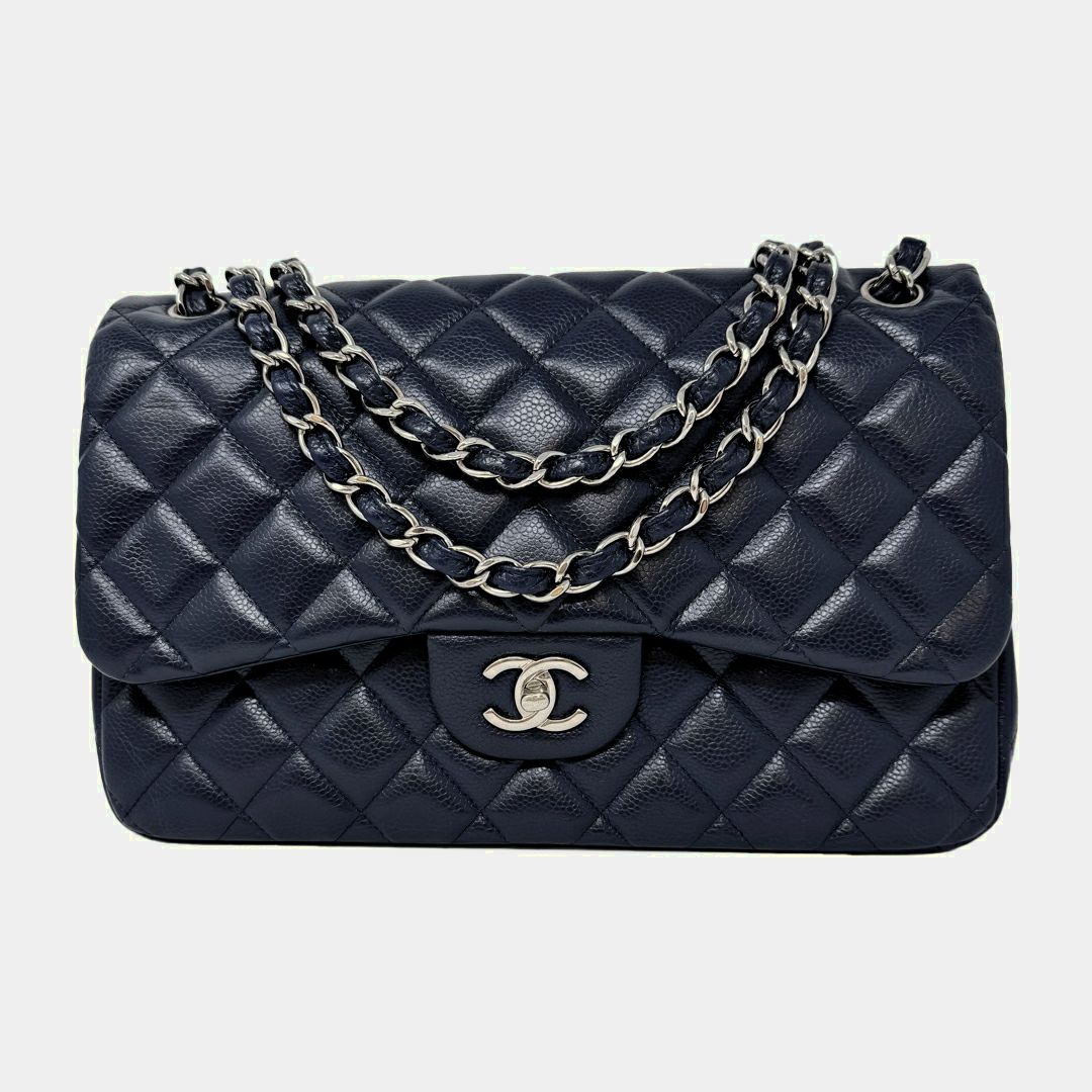 Authentic Chanel Classic Jumbo Double Flap Bag in Caviar Leather - Luxury Designer Handbag for Women, Perfect for Work, Evening Events & Special Occasions
