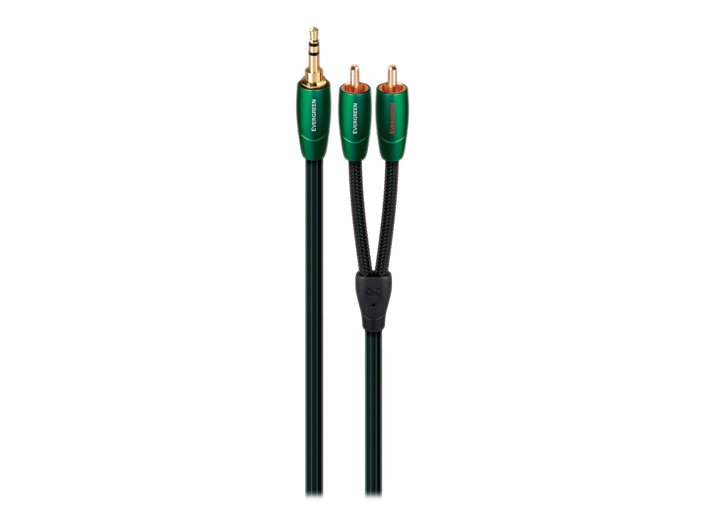 Audioquest Evergreen Mini Jack to RCA Cable - High-Quality Audio Cable for Home Theater, Hi-Fi Systems & Studio Equipment - Perfect for Connecting Turntables, Speakers & Audio Devices