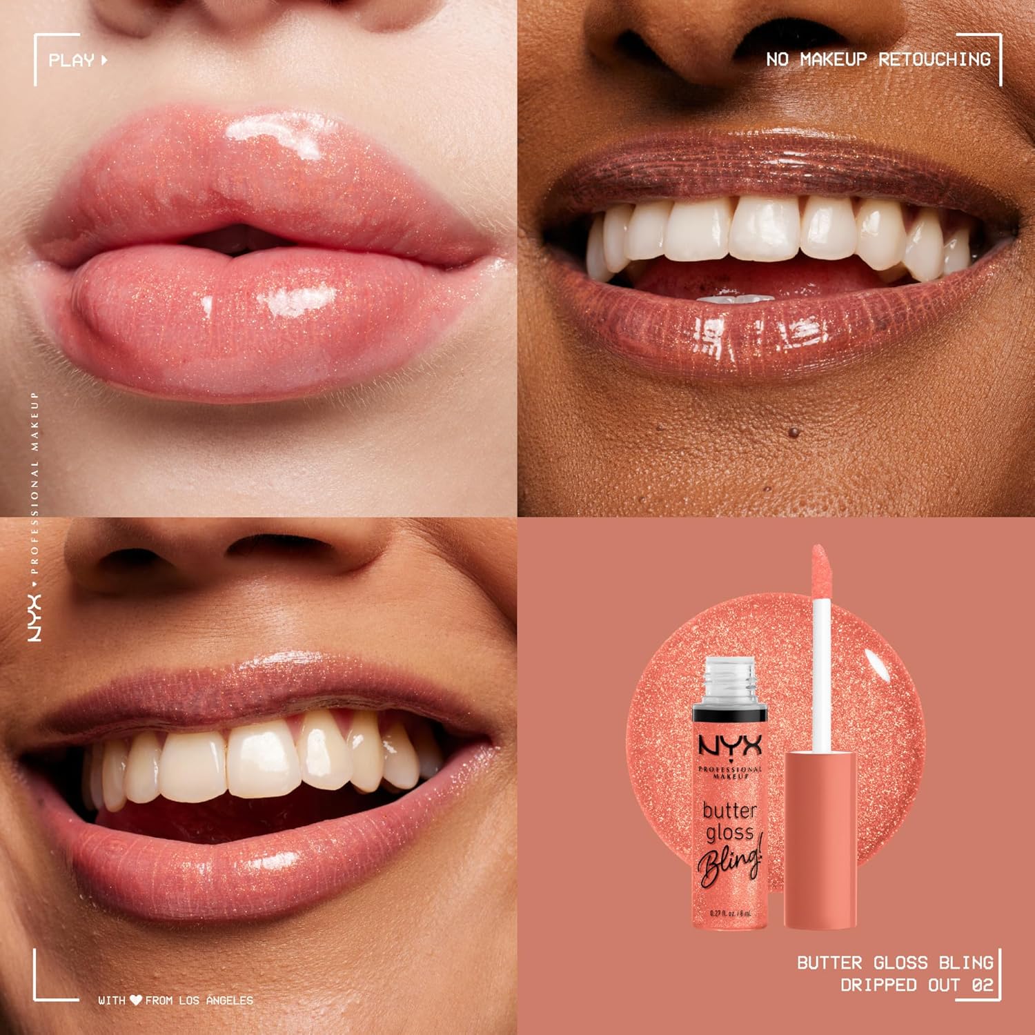NYX Professional Makeup Butter Gloss - Hydrating Lip Gloss with Sheer Shine, Non-Sticky Formula for Smooth Lips - Perfect for Everyday Wear & Special Occasions