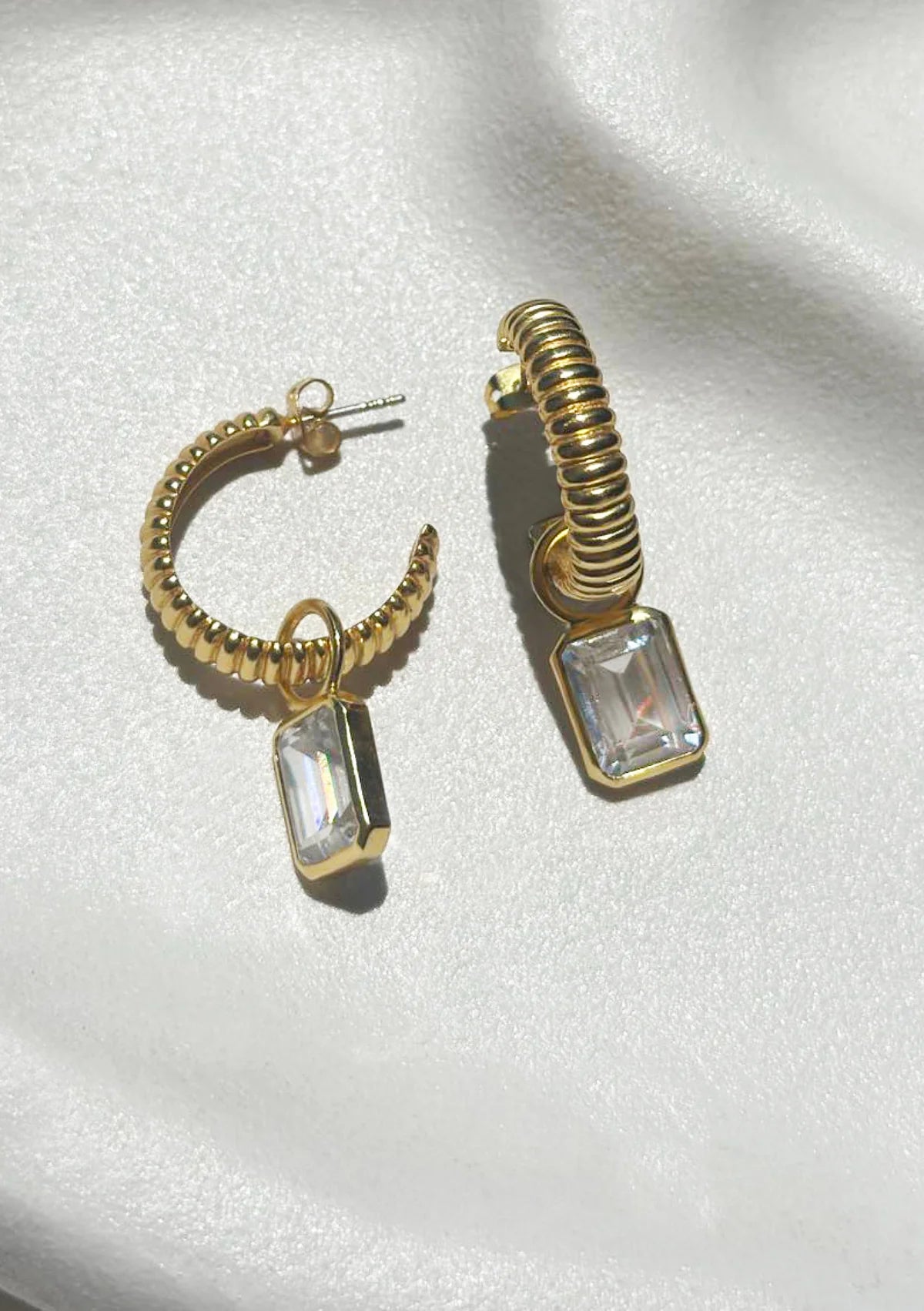 Lola Knight Dawn 18K Gold Crystal Charm Drop Bridal Earrings - Elegant Wedding Jewelry for Brides, Bridesmaids & Special Occasions