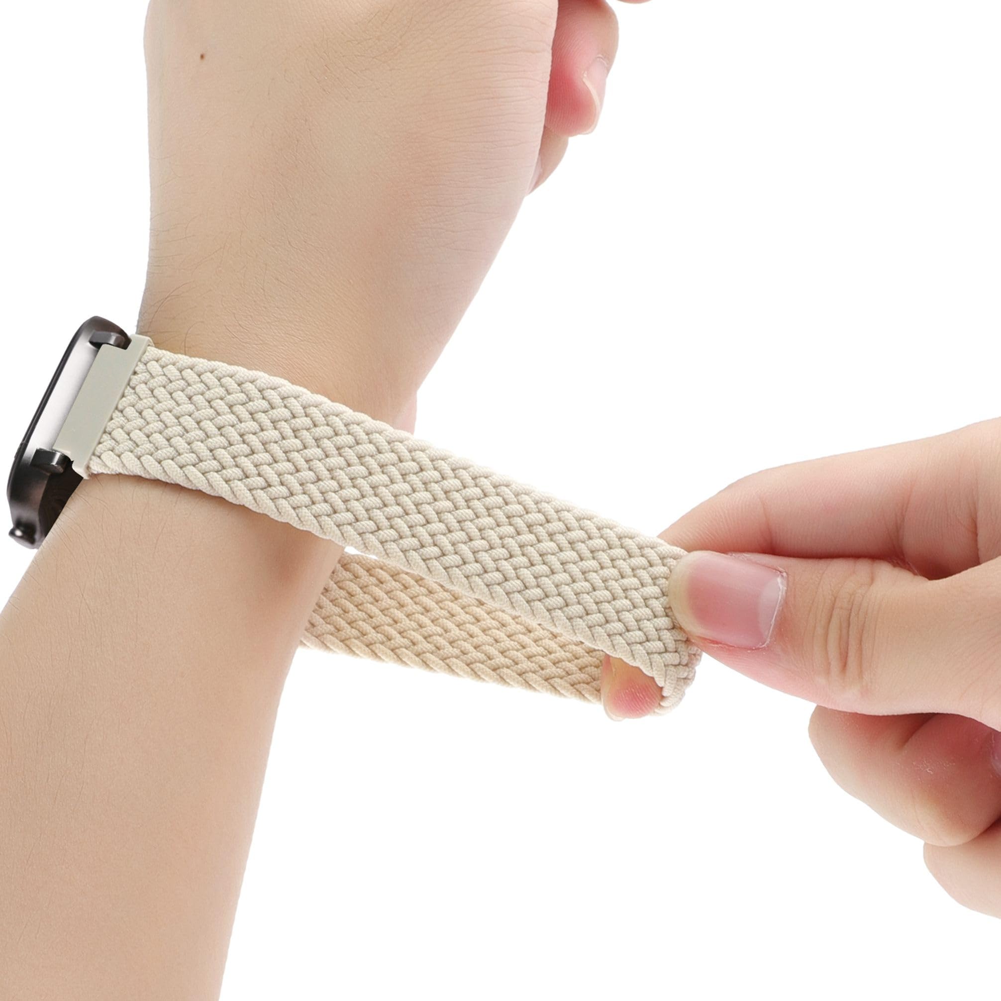 20mm Braided Stretchy Nylon Watch Bands - Compatible with Donerton P22/P32/P36 & Kalinco P22 Smartwatches - Quick Release Solo Loop Elastic Fabric Strap for Women & Men (2 Pack) - Perfect for Workouts, Daily Wear & Fashion Accessories
