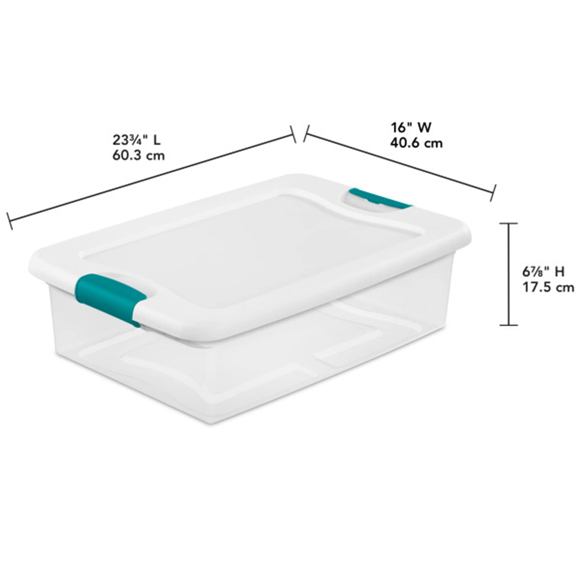 Sterilite 32 Quart Clear Stackable Storage Containers with White Latching Lids - 30 Pack Organizing Solution for Home, Office & Garage Storage - Perfect for Closet Organization, Holiday Decorations & Toy Storage