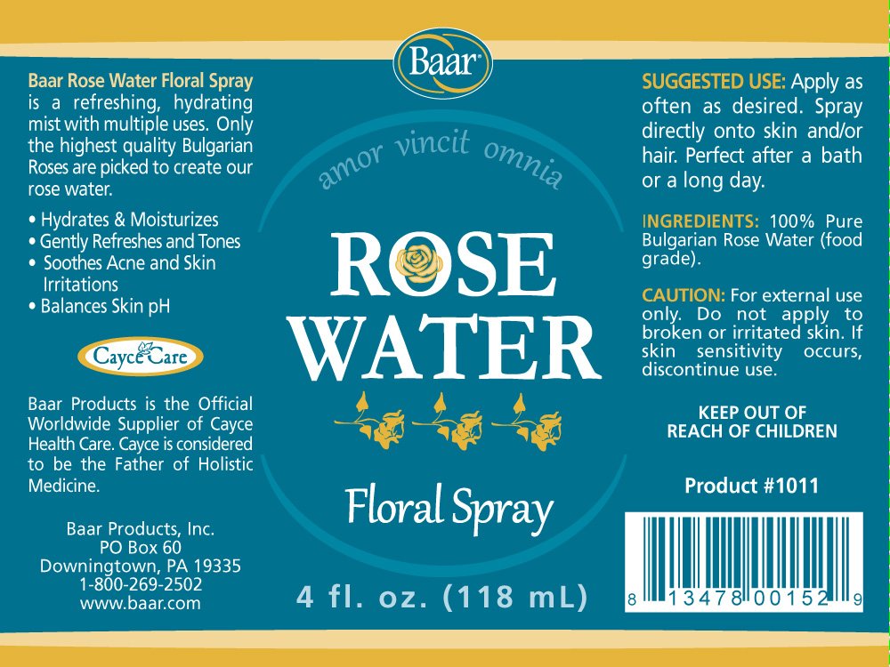 Baar Bulgarian Rose Water Floral Spray - 100% Natural Face & Body Mist for Hydration & Refreshment | Perfect for Skincare, Makeup Setting & Aromatherapy