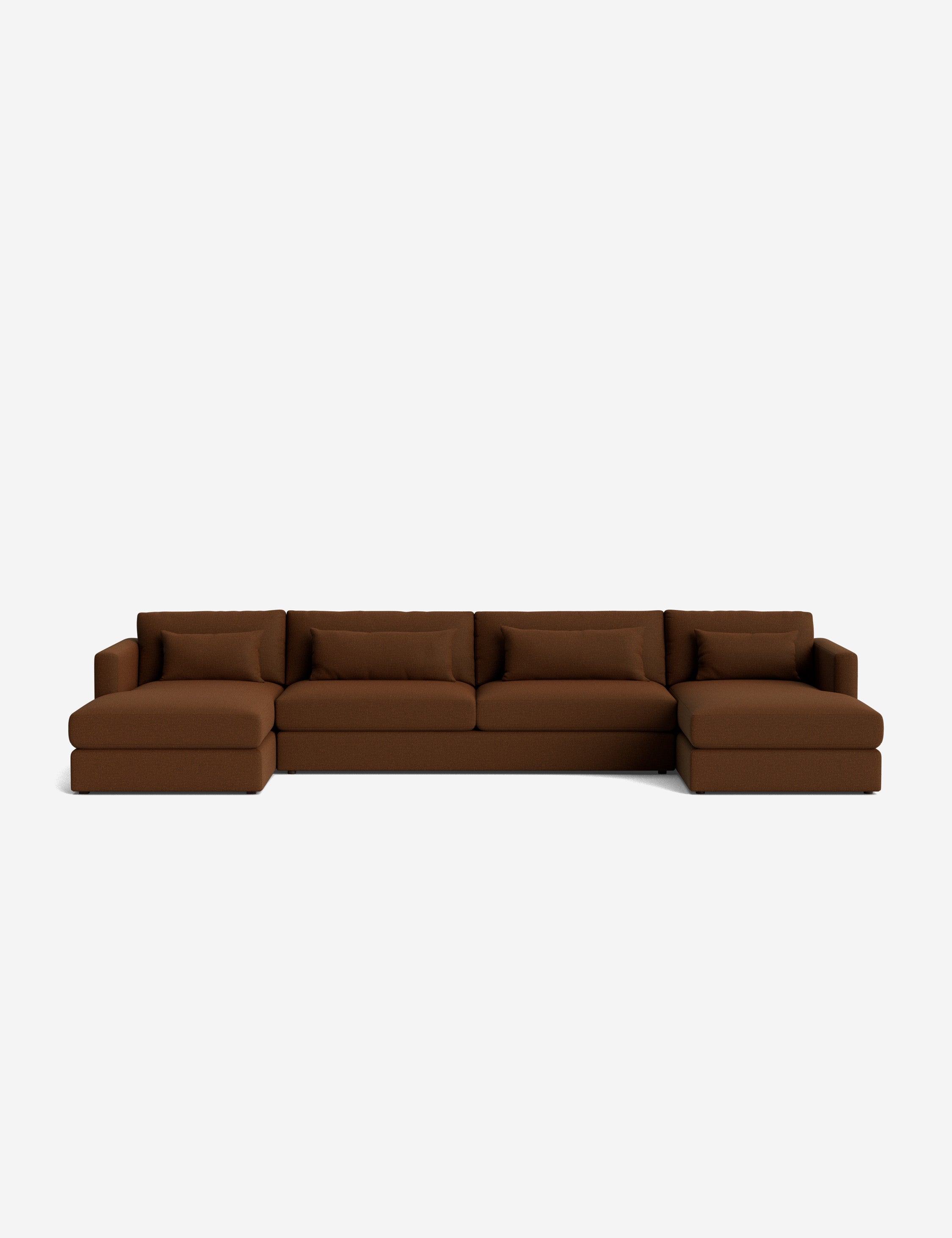 Durham U-Shaped Sectional Sofa - Modern L-Shaped Couch for Living Room, Family Room & Home Theater | Comfortable Fabric Sofa Set with Reversible Chaise