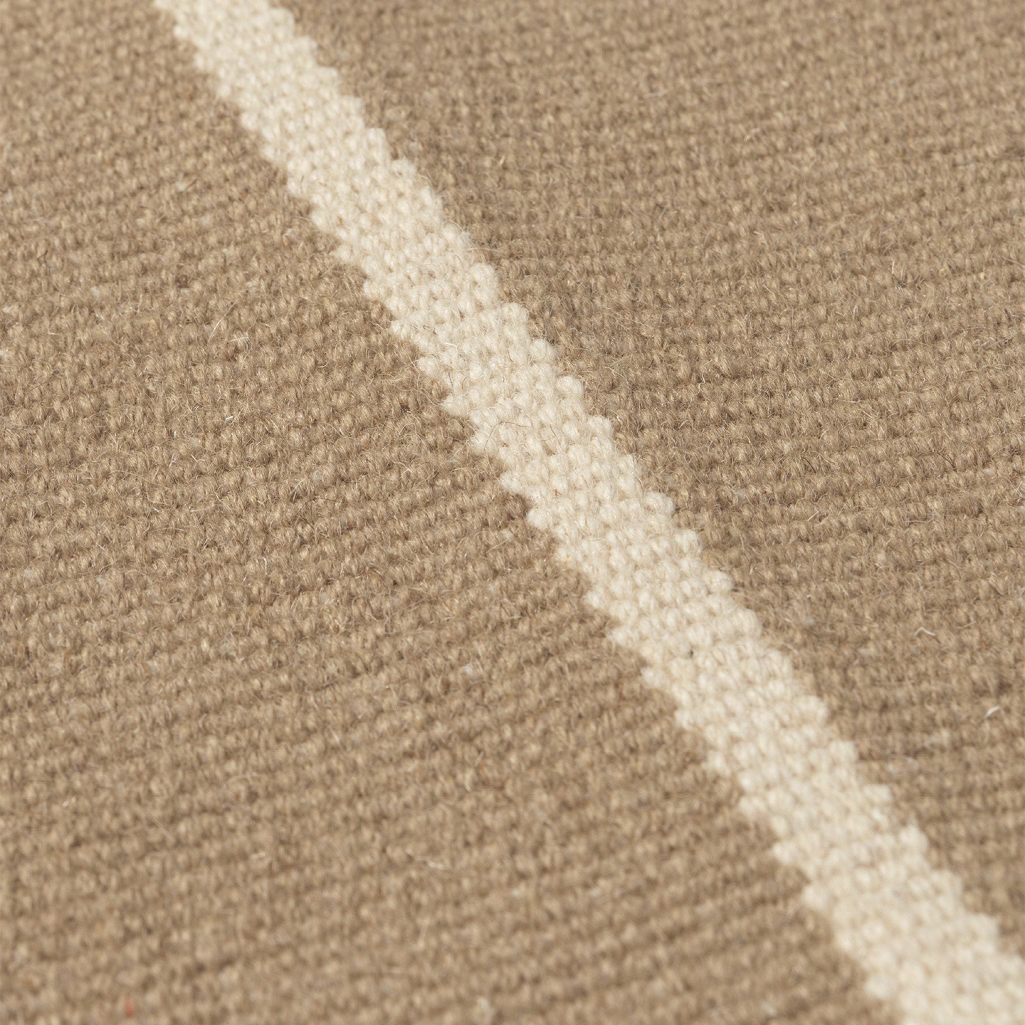 FERM LIVING Calm Kelim Runner Rug - Dark Sand & Off White - 80x200cm - Handwoven Vintage Style - Perfect for Hallway, Living Room & Bedroom Decor