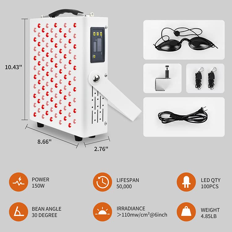 Red Light Therapy Panel (R Mini Series) - Portable LED Light Therapy Device for Skin Rejuvenation & Pain Relief - Perfect for Home, Gym, and Spa Use