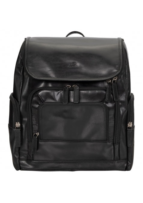 Mancini Buffalo Collection Genuine Leather Backpack for 15.6 Inch Laptop & Tablet - Stylish Durable Work Bag for Men & Women, Perfect for Office, Travel, School & College Use