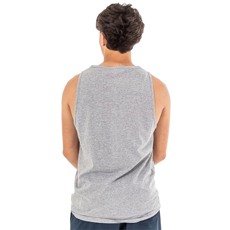 Quiksilver Men's Slub Muscle Tee - Soft Cotton Short Sleeve Shirt for Surfing, Gym & Casual Wear (Grey)