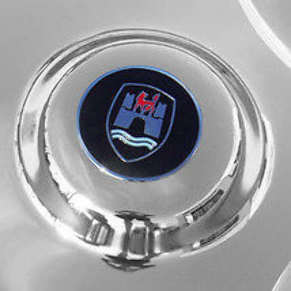 VW Beetle 4-Lug Hubcaps Set of 4 with Wolf Crest - Classic Style for Bug & Ghia Models