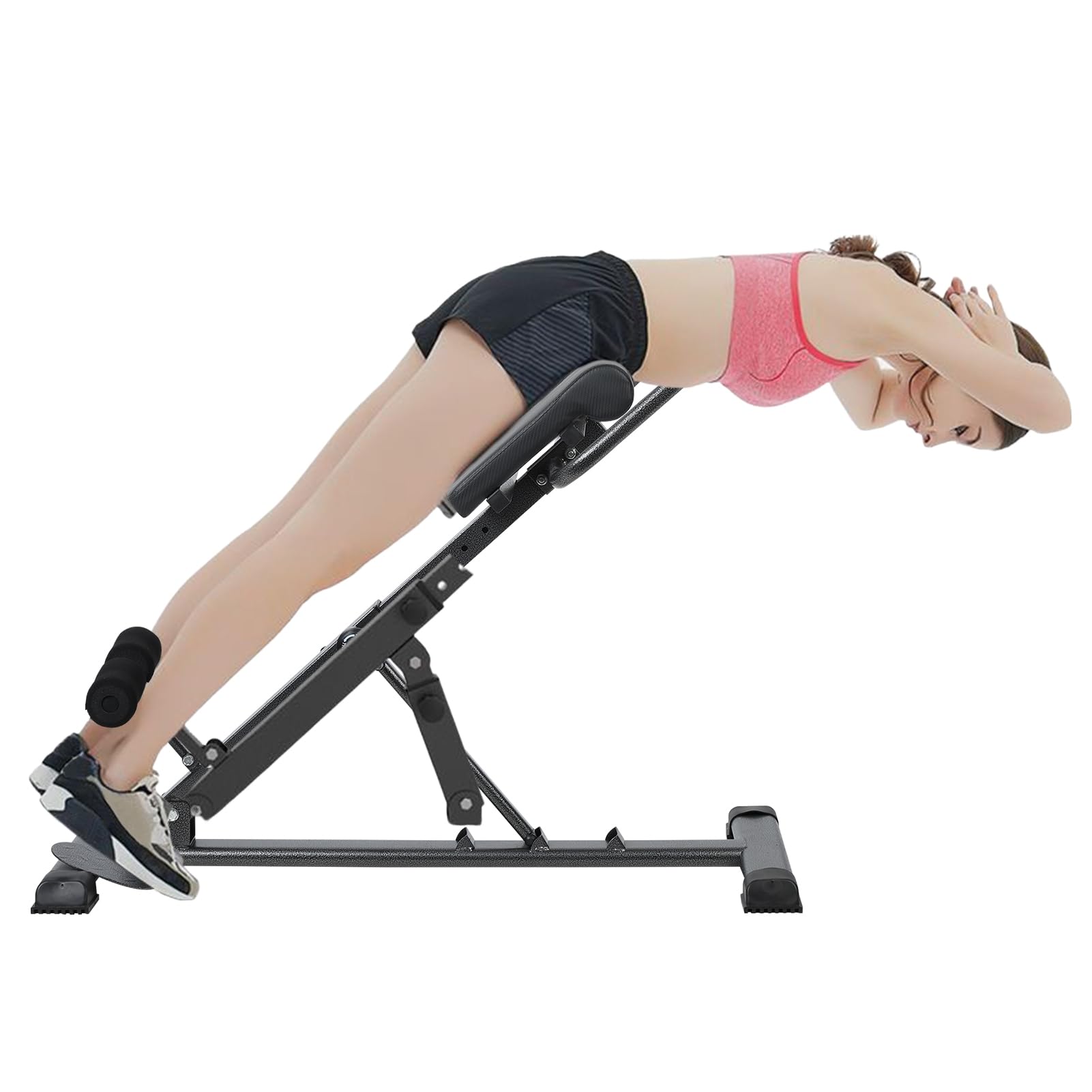 Roman Chair Back Extension Machine - Hyperextension Bench for Home Gym, Ab Workout & Full Body Exercise - Perfect for Core Training, Strength Building & Fitness Enthusiasts (Men & Women) - Ideal for Home Workouts, Weight Training & Sit-Ups