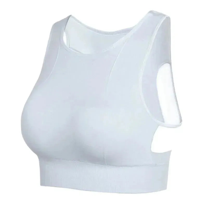 Breathable Mesh Shockproof Padded Sports Bra for Women - Seamless Yoga Running Gym Workout Top - Perfect for High-Impact Workouts, Yoga & Active Lifestyle