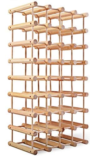 Premium Wooden Wine Rack Holder for 40 Bottles - Sturdy Wall Mounted or Countertop Display for Wine Cellar, Kitchen, Bar & Dining Room Decor