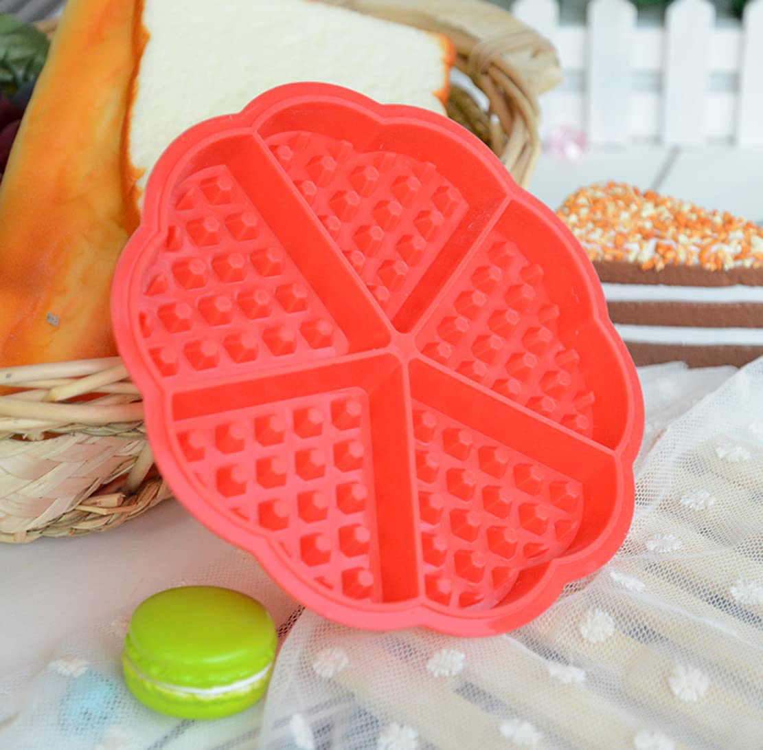 Non-Stick Silicone Waffle Stamps - 1 Piece, Heat-Resistant & Easy to Clean - Perfect for Homemade Waffles, Pancakes, and Baking Decorations