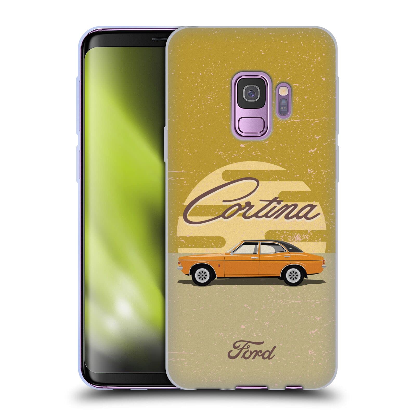 Vintage Ford Cortina Soft Gel Case for Samsung Galaxy S9 – Officially Licensed by Ford Motor Company | Durable Protection with Retro Car Design | Perfect for Car Enthusiasts & Daily Use