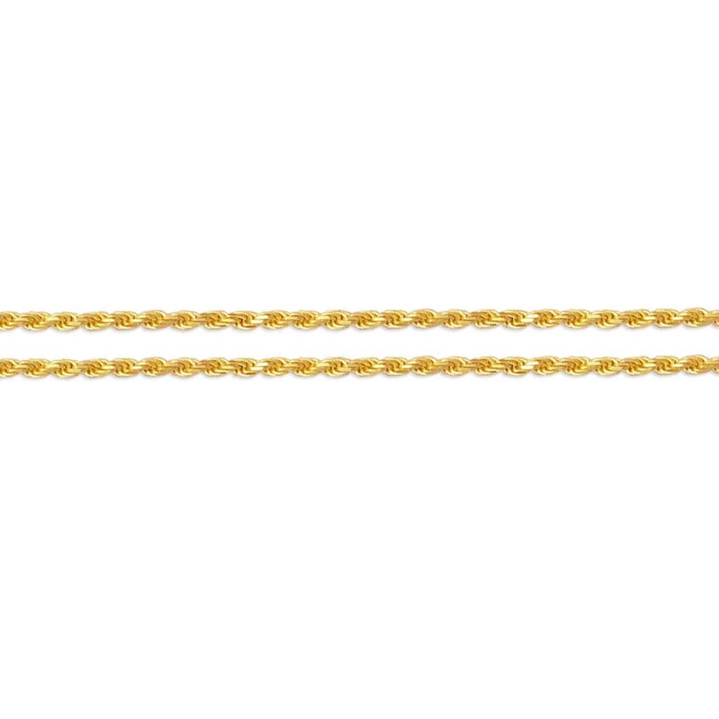 14K Yellow Gold Rope Chain Necklace for Women & Men - Italian Crafted Durable Jewelry - 1.0mm to 9.0mm Width, 16-30 Inch Length - Perfect Gift for Anniversary, Birthday & Everyday Elegance