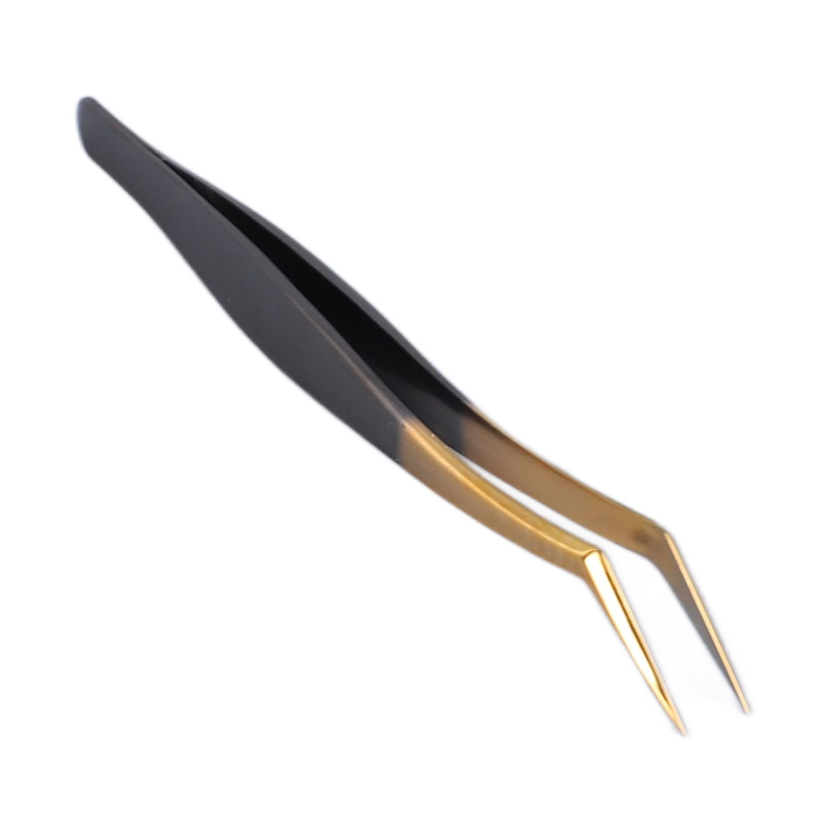 Professional Stainless Steel Curved Lash Tweezers for Eyelash Extensions & Grafting - Precise Beauty Tool for Salon & Home Use