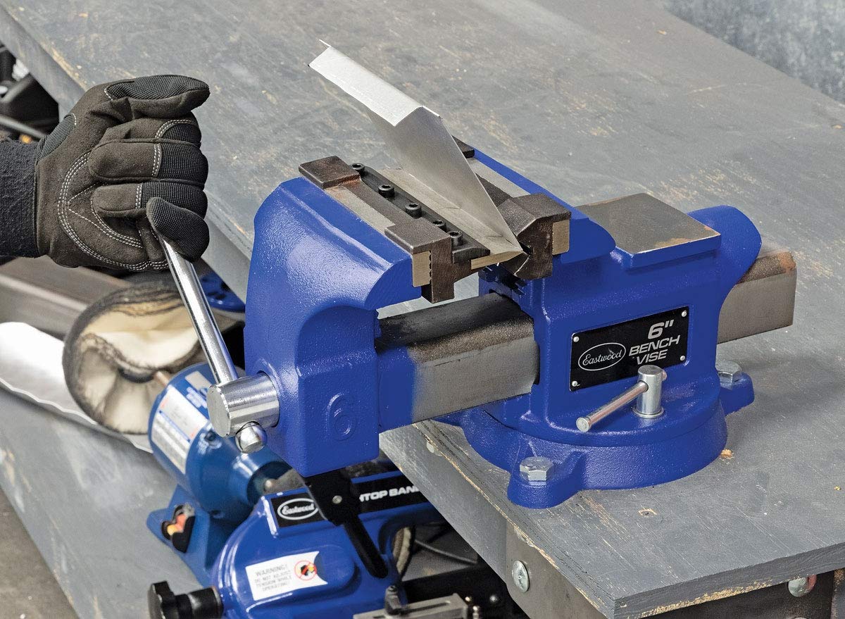 Eastwood 6-Inch Heavy Duty Vise Mount Metal Brake Bender Attachment - Cross Slide Workbench Tool for Sheet Metal Bending | DIY Metalworking, Automotive Repair & Fabrication Projects