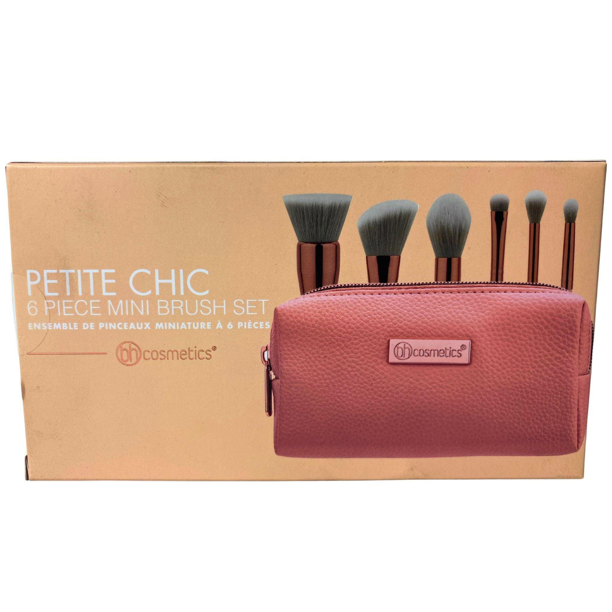 BH Cosmetics Petite Chic 6-Piece Mini Brush Set with Travel Case - 24 Pcs Lot - Perfect for Makeup Artists & Travel Makeup Kits