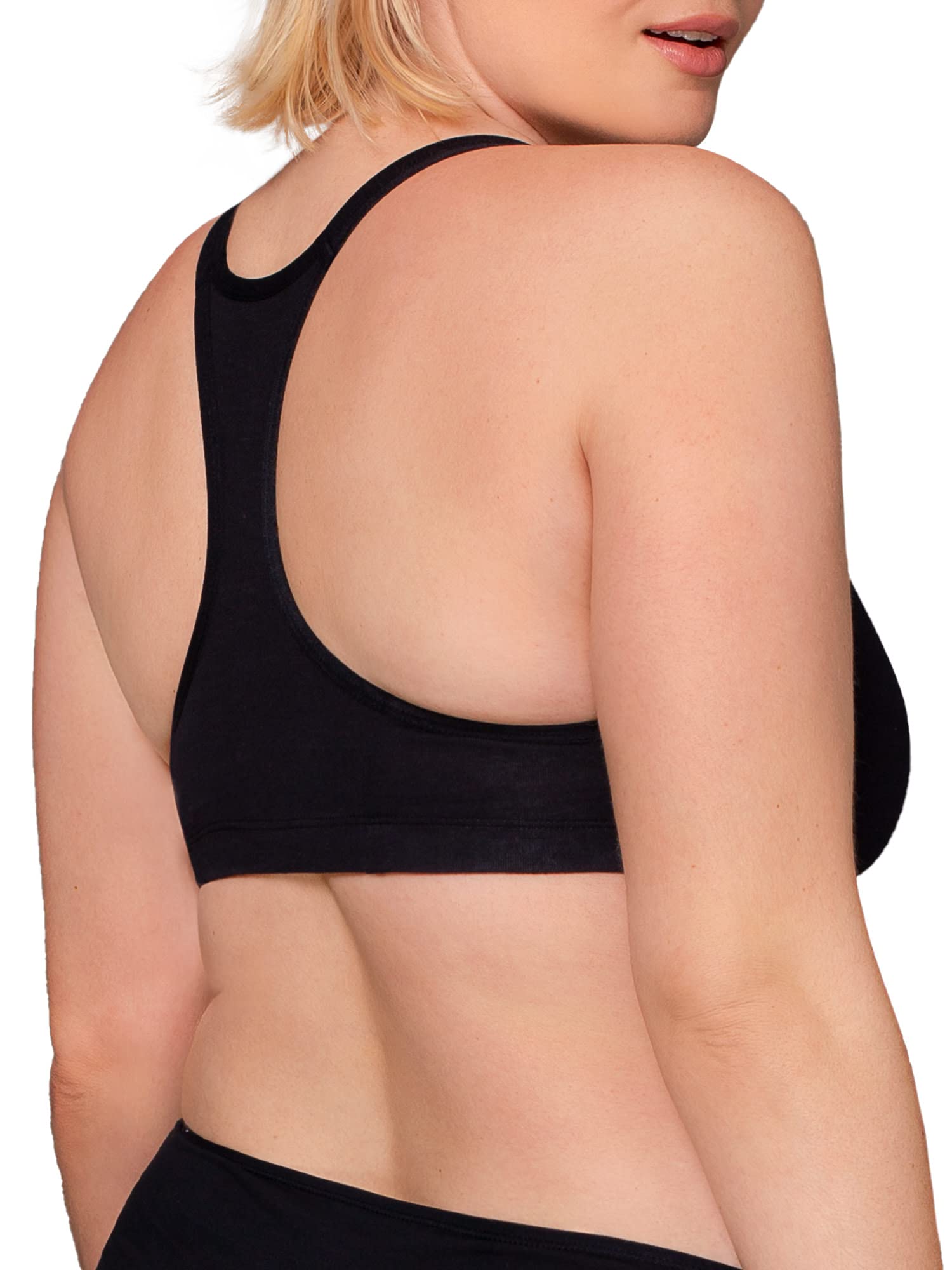 Fruit of the Loom Women's Cotton Sports Bra - Comfortable Spaghetti Strap Workout Top for Yoga, Running & Gym