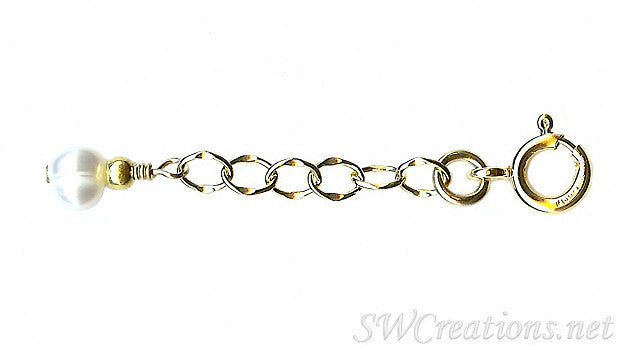 Elegant Gold Oyster Pearl Ankle Bracelet Extender - Adjustable Chain for Women's Jewelry - Perfect for Beach Weddings, Boho Outfits & Summer Fashion Accessories