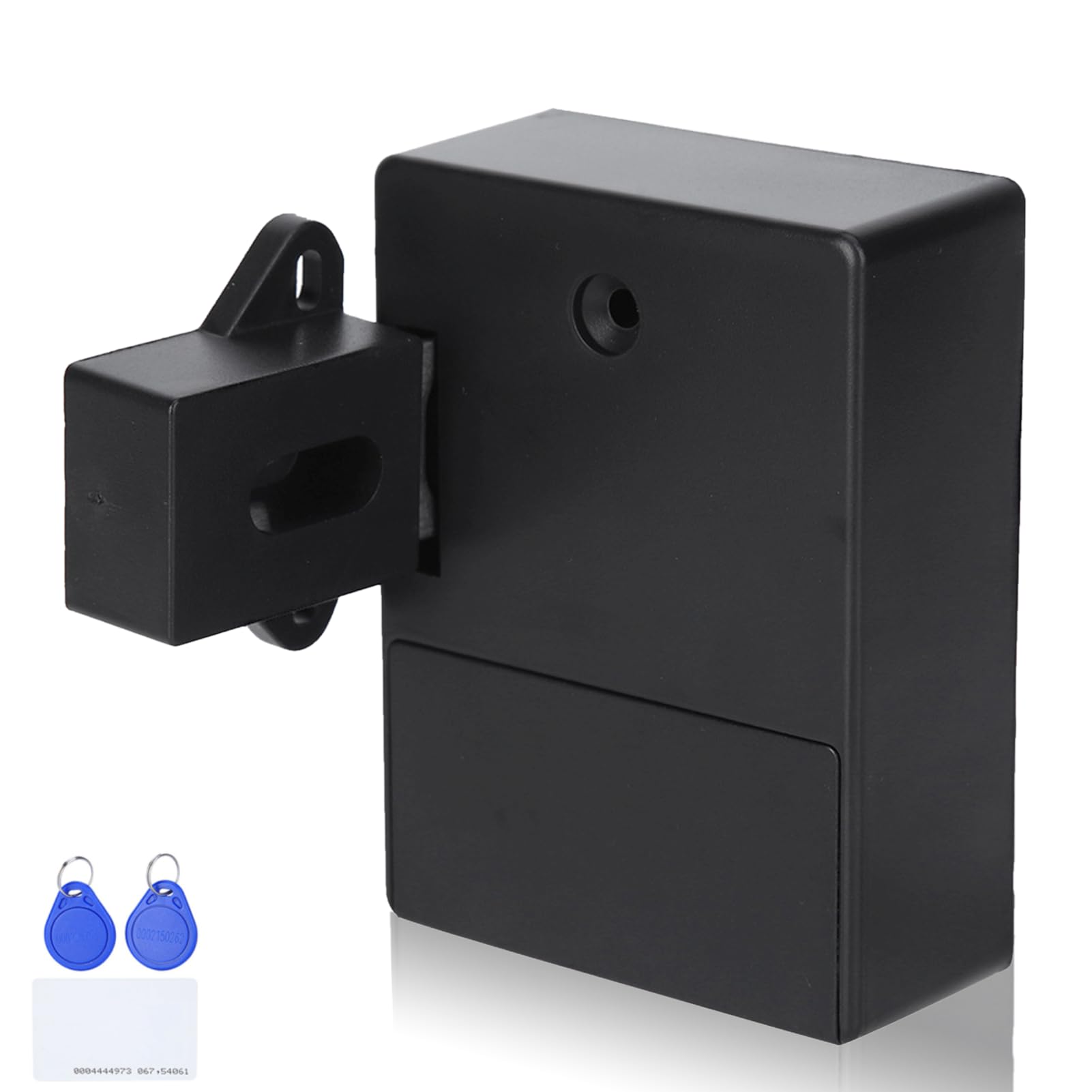 Smart RFID Cabinet Lock - 125KHz Electronic Drawer Lock with Key Card Access, No Drill Installation for Wardrobe, Sauna, Wooden Cabinet & Cupboard (Black) | Secure Storage for Home, Office & Commercial Spaces