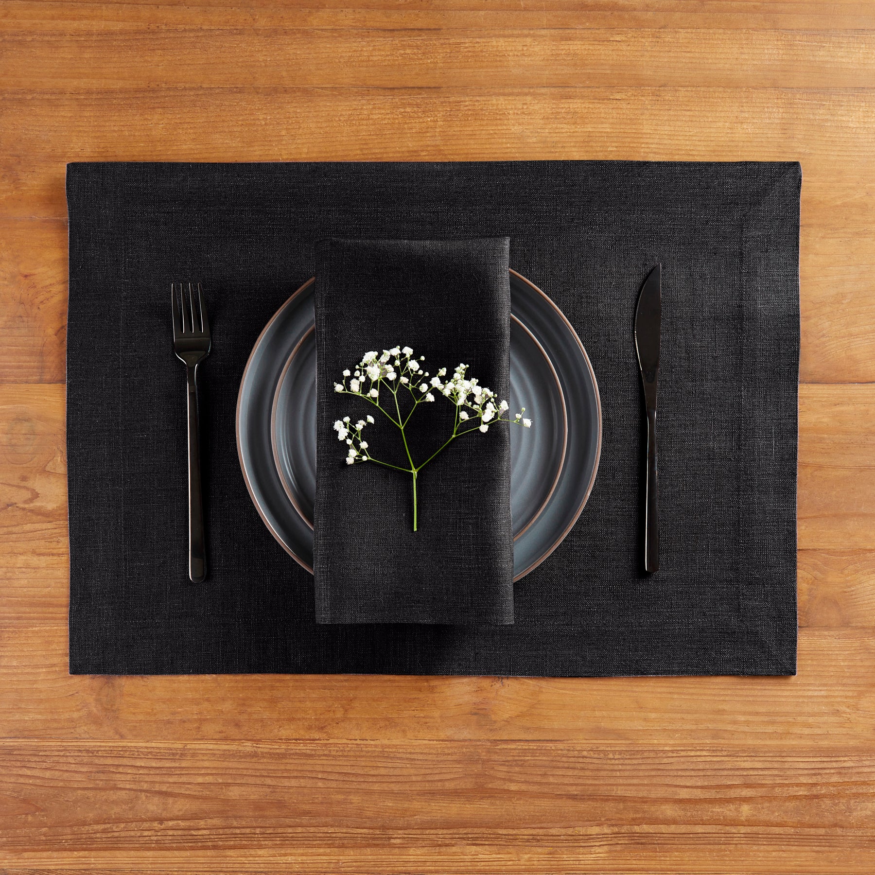 Premium Diana Medium Weight Placemats Set of 4 - Elegant Table Setting for Dining Room, Kitchen & Holiday Decor - Washable & Durable Place Mats for Everyday Use