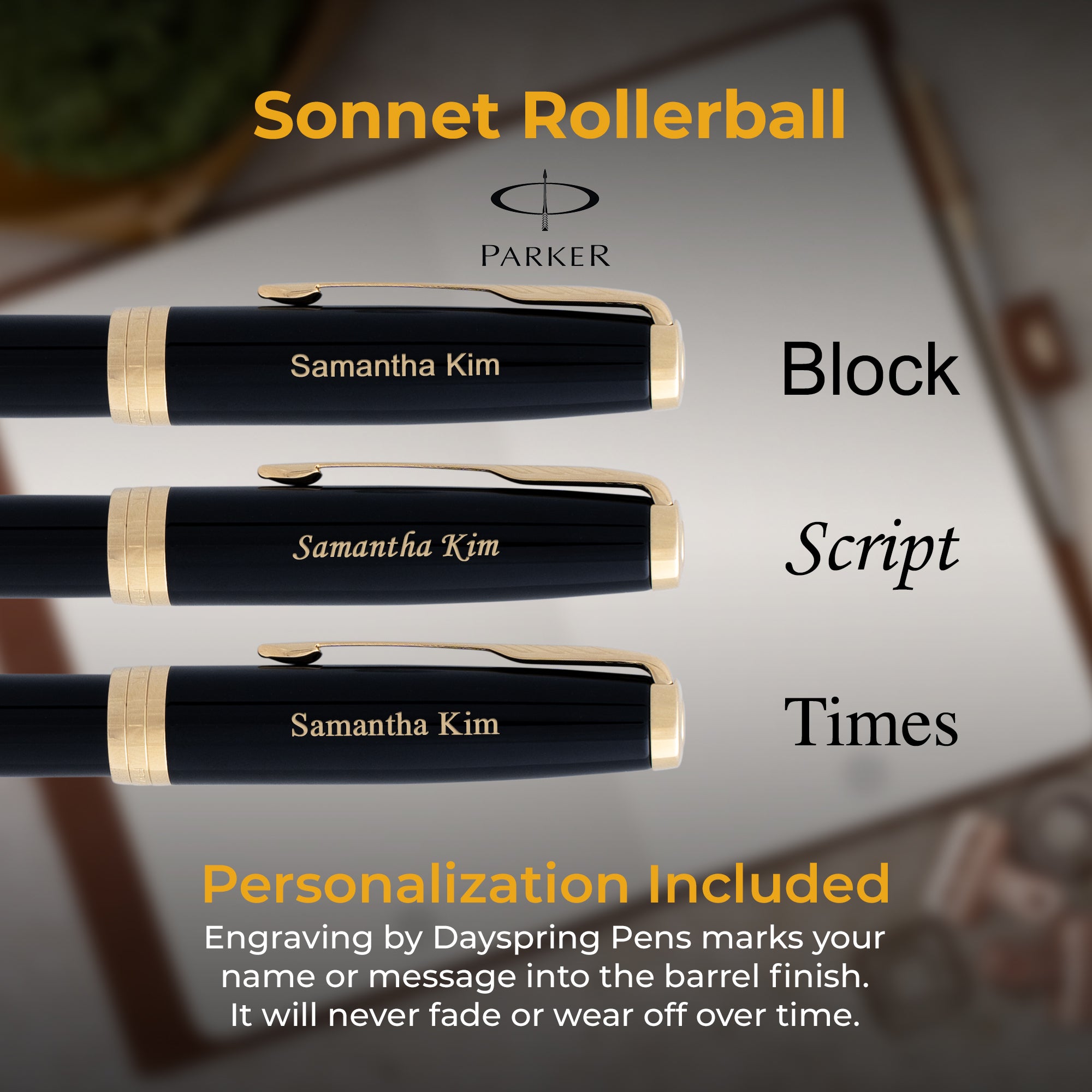 Parker Sonnet Rollerball Pen - Premium Black with Gold Trim | Luxury Writing Instrument for Business, Gifts & Everyday Use