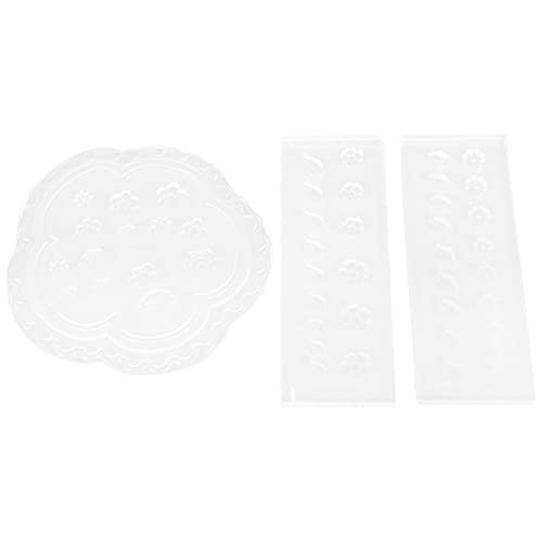 FOMIYES 3D Nail Art Silicone Molds Set of 3 - DIY Nail Carving Tools for Gel Polish, Acrylic Nails & Nail Art Designs - Perfect for Home Manicure, Salon Use & Nail Art Enthusiasts