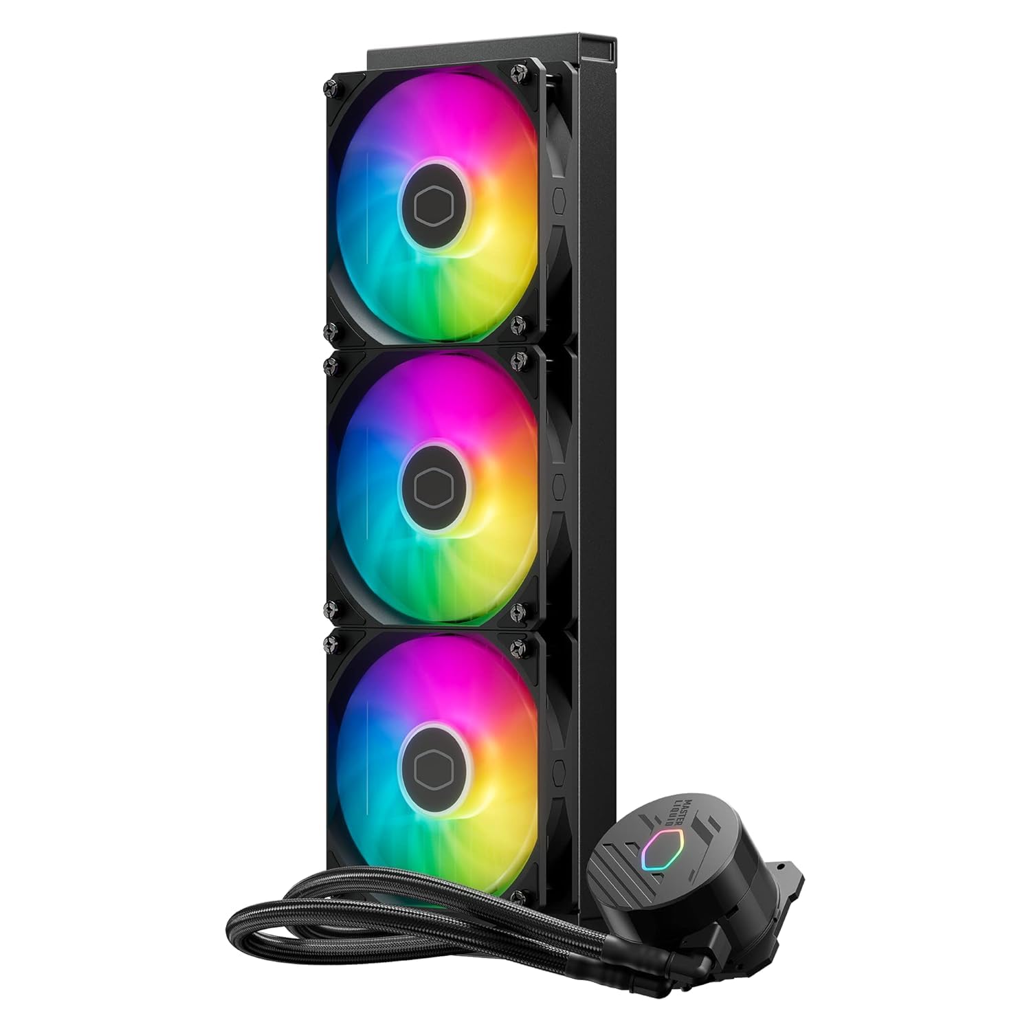 Cooler Master MasterLiquid 360L Core ARGB CPU Liquid Cooler - High Performance Dual Chamber Gen S Pump, Premium Radiator & 120mm ARGB Fans, Compatible with LGA 1700 & AM5 Sockets - Black - Perfect for Gaming PCs, Workstations & Overclocking Systems