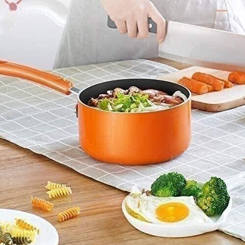 Non-Stick Wok Pan with Heat-Resistant Handle & Glass Lid - 12 Inch Deep Frying Pan for Stir Fry, Soup, Milk Boiling & Sauteing - Perfect for Asian Cooking, Home Kitchen & Restaurant Use