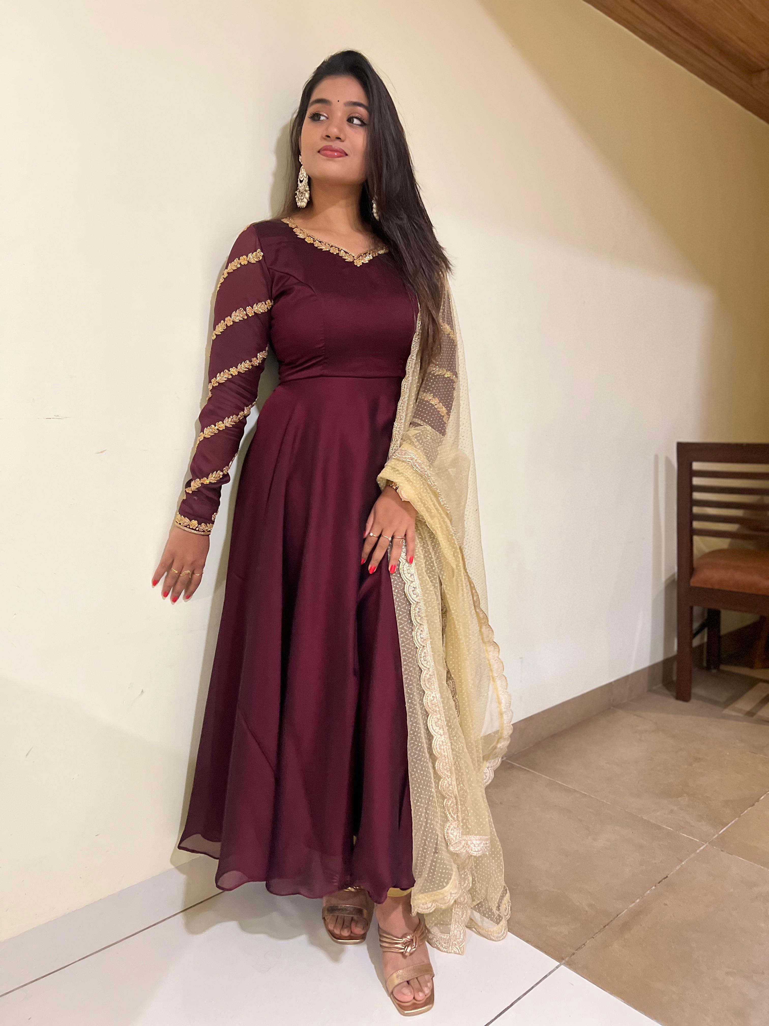DD571 Premium Handcrafted Anarkali Dress for Women – Elegant Ethnic Wear for Weddings, Parties & Festive Occasions