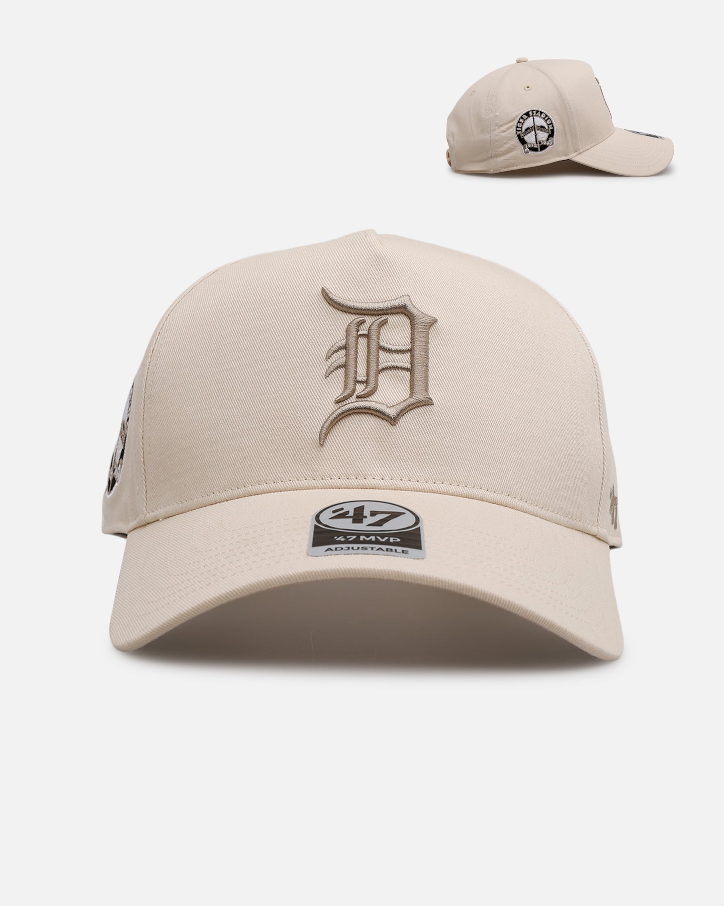 47 Brand Detroit Tigers 'Caramel Swirl' MVP Snapback Hat - Adjustable Baseball Cap for Men & Women - Natural/Khaki Vintage Style - Perfect for Games, Streetwear & Casual Outfits