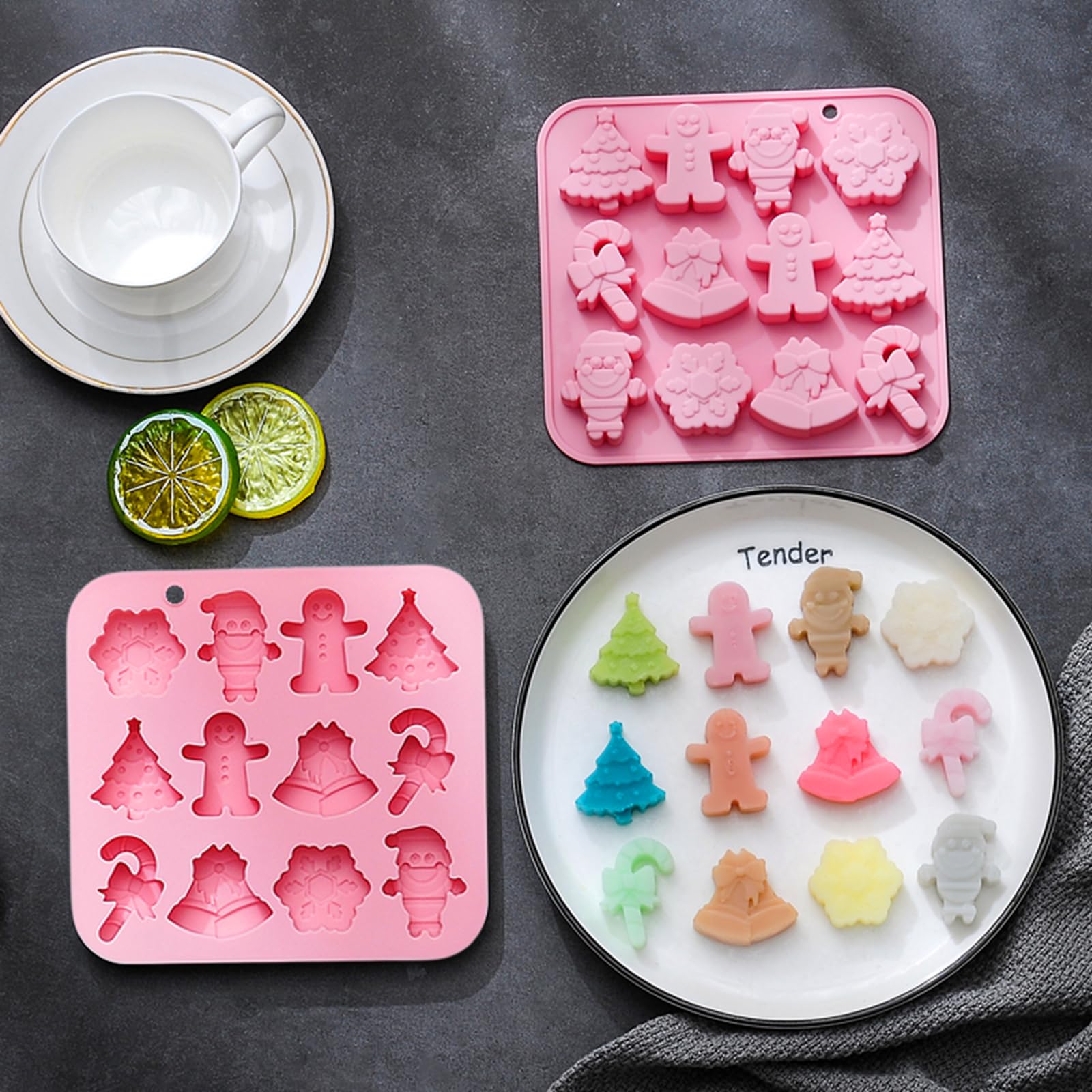 3 Pack Christmas Silicone Molds for Baking & Soap Making - Snowman, Gingerbread, Snowflake Chocolate & Jello Molds | Perfect for Holiday Desserts, DIY Crafts & Festive Treats