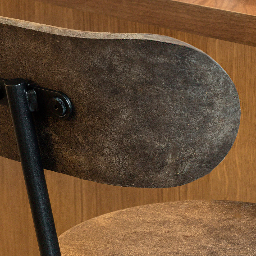 Earth Counter Stool with Backrest - Modern Bar Stool for Kitchen Island, Breakfast Nook & Home Bar - Comfortable & Stylish Seating Solution