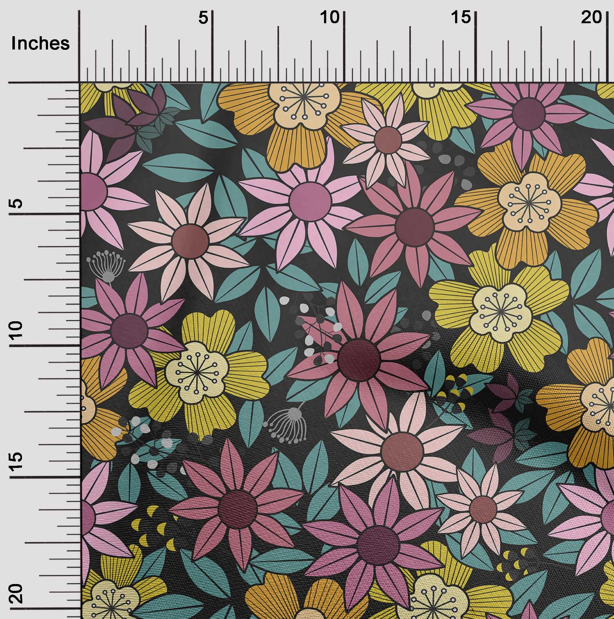 Viscose Chiffon Floral Print Fabric - 42