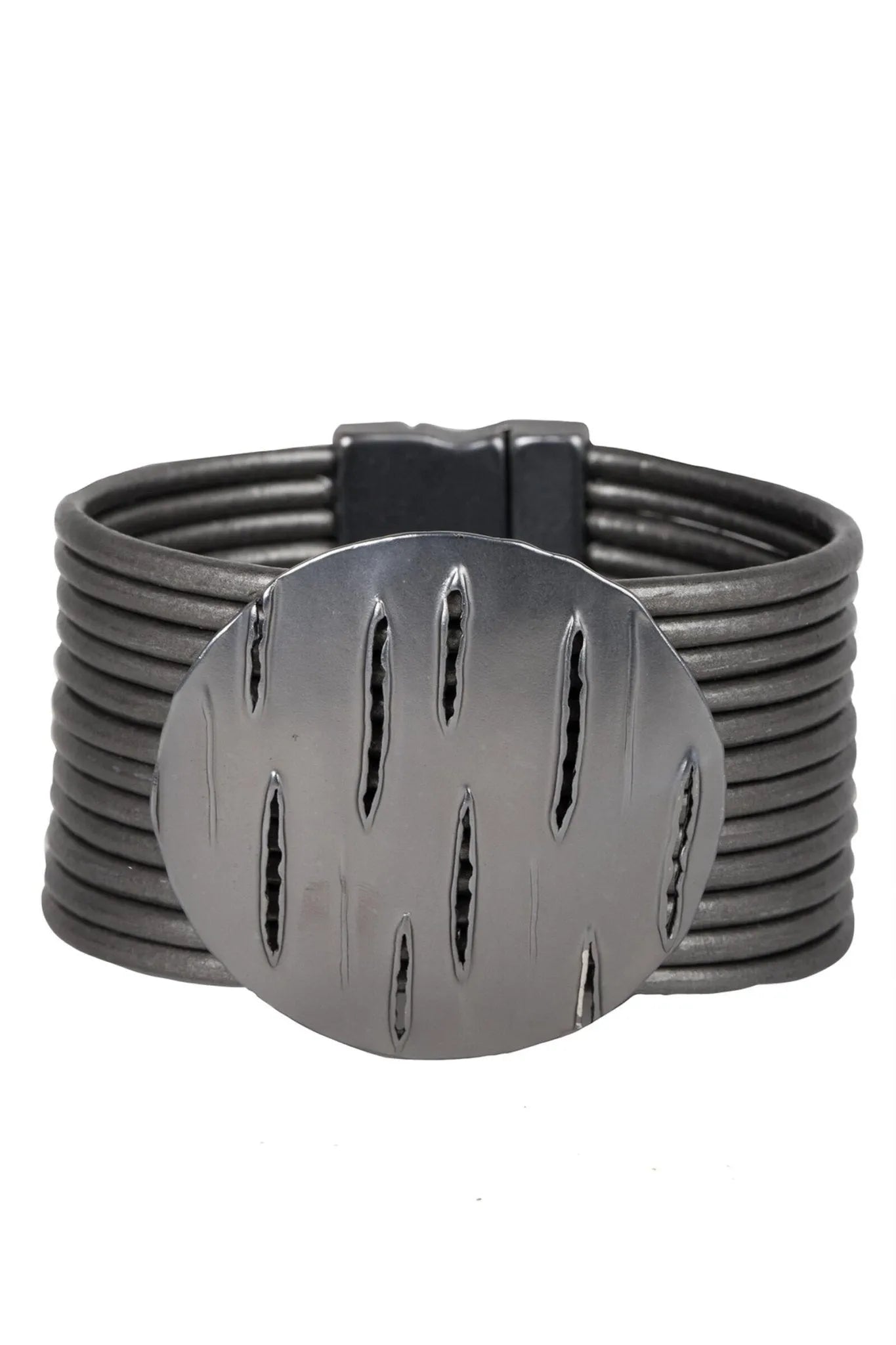 Slash Leather Bracelet for Men & Women - Genuine Leather Adjustable Wristband - Perfect for Casual Wear, Gifts & Everyday Fashion Accessories