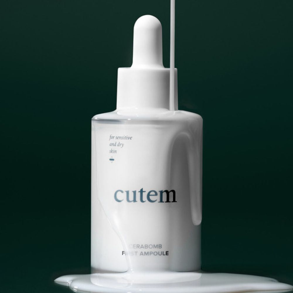 CuteM Cerabomb First Ampoule 50ml/100ml - Hydrating Facial Serum for Dry Skin | Korean Skincare for Night & Day Use