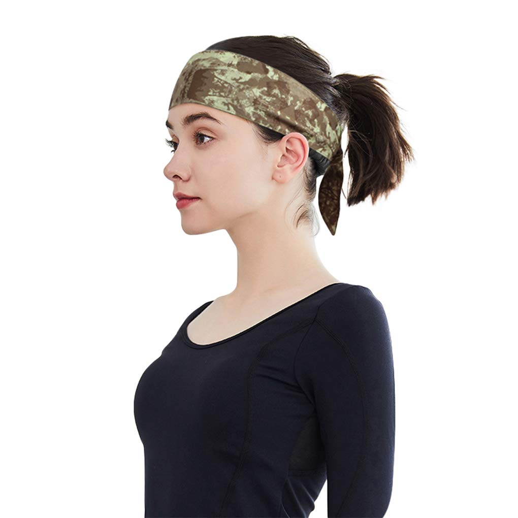 Greenery-GRE Unisex Sports Headband & Sun Visor Hat - Breathable, Sweat-Absorbent, Non-Slip Elastic Headband for Men & Women - Perfect for Running, Tennis, Gym, Yoga & Outdoor Workouts