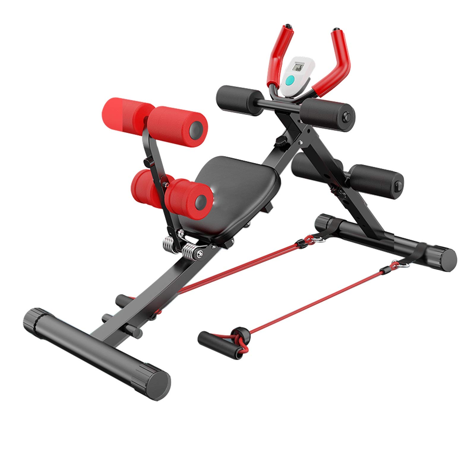 Foldable Core Abdominal Exercise Machine for Home Gym - Adjustable Sit Up Bench, Weight Lifting & Leg Workout Equipment with Waist Trainer Glider (4-in-1 Multifunctional Design) - Perfect for Home Workouts, Strength Training & Full Body Fitness