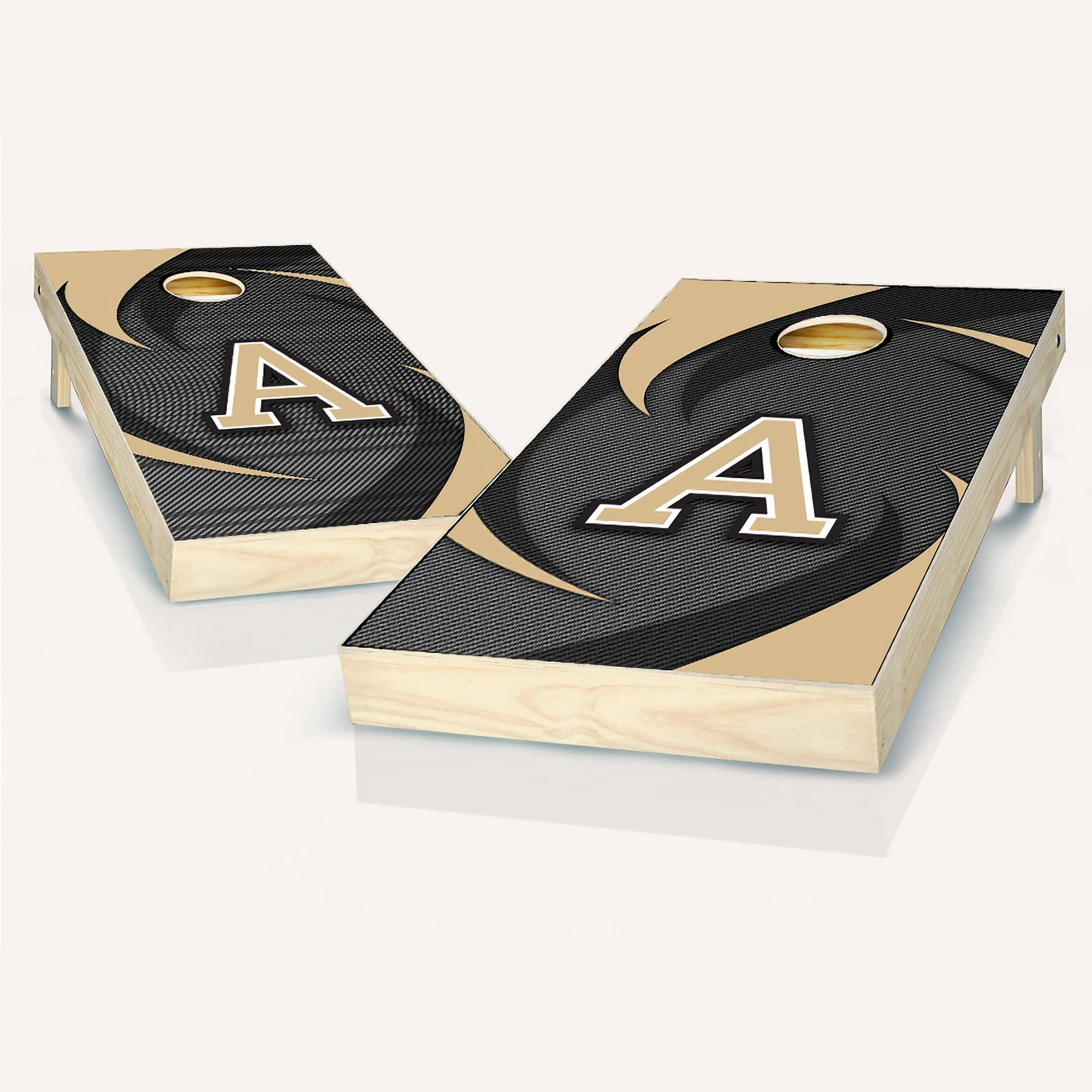 Skip's Garage Army Swoosh Cornhole Board Set - Custom Team Logo Regulation Size Cornhole Game for Adults - Perfect for Tailgating, Backyard Parties & Outdoor Events