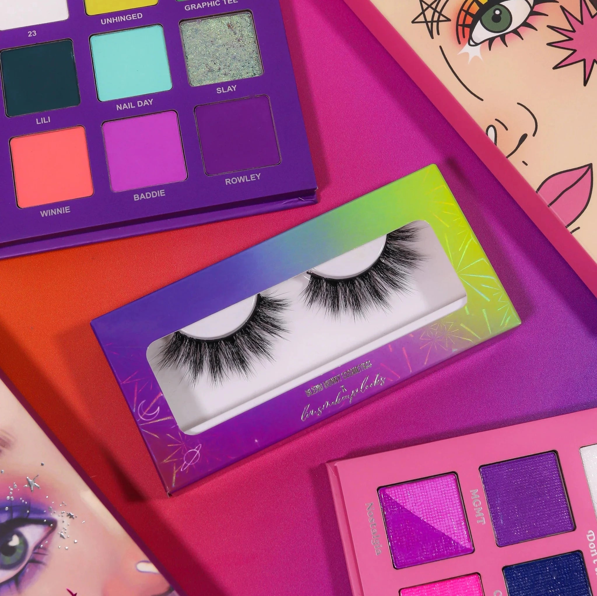 Lins x Blend Bunny False Eyelashes - Natural Voluminous 3D Mink Lashes for Dramatic Eye Makeup | Perfect for Parties, Weddings, and Special Occasions