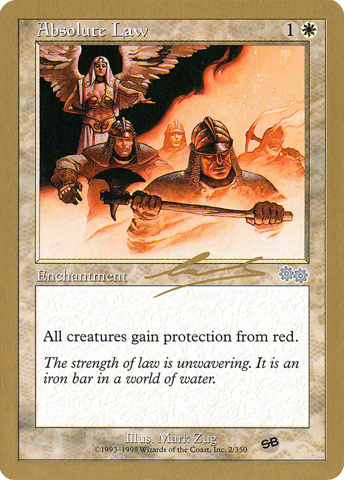 Absolute Law (Nicolas Labarre) - World Championship Decks 2000 MTG Card - Premium Collectible Trading Card for Magic: The Gathering Players & Collectors | Perfect for Competitive Play, Deck Building & Display