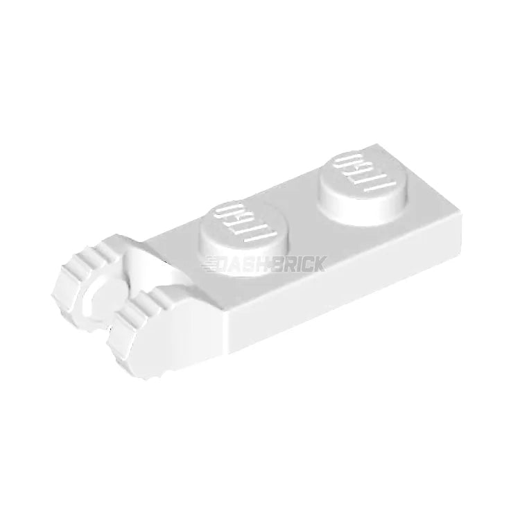 LEGO Hinge Plate 1 x 2 Locking with 2 Fingers on End - White (Part 54657) | Perfect for LEGO Technic Sets, Building Models & DIY Projects