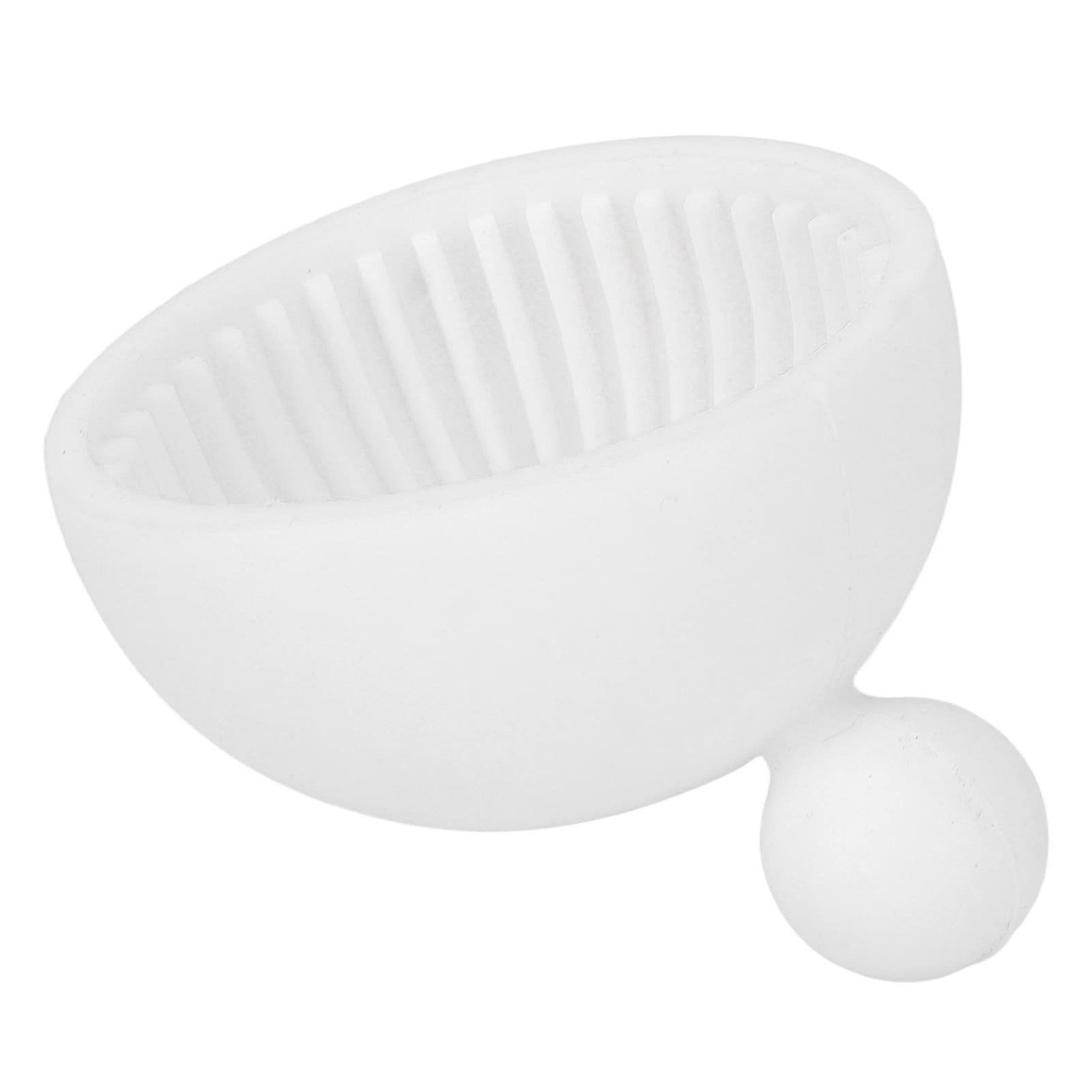 Professional Silicone Makeup Brush Cleanser Bowl - Flexible Manicure Brush Cleaning Mat for Salon & Home Use - Durable & Soft Blue/White Makeup Brush Scrubber - Perfect for Daily Makeup Tool Cleaning & Nail Art Accessories