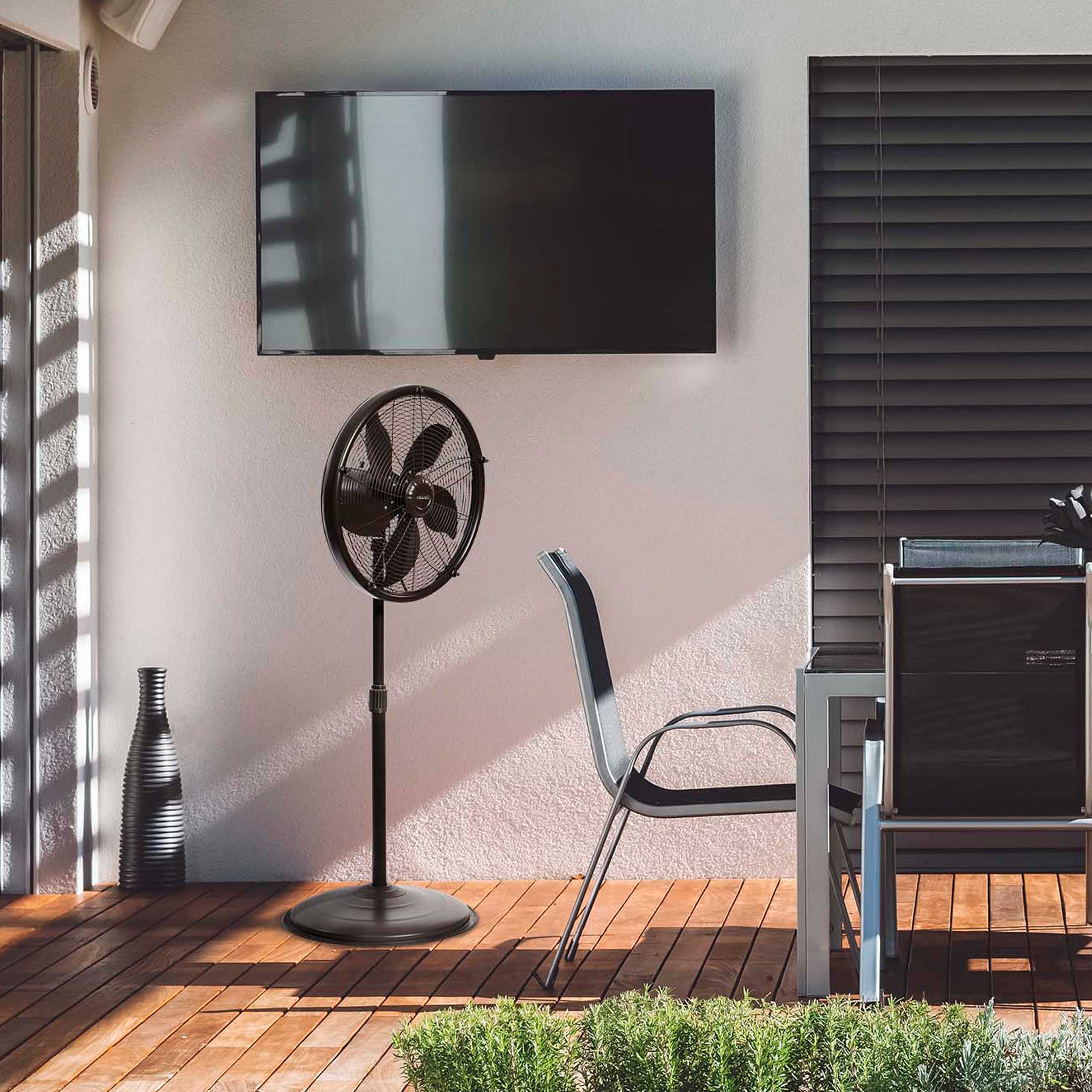 Newair® 2800 CFM Outdoor Misting Pedestal Fan - High Power Cooling Fan with Water Spray for Patio, Poolside, Backyard, and Deck Use
