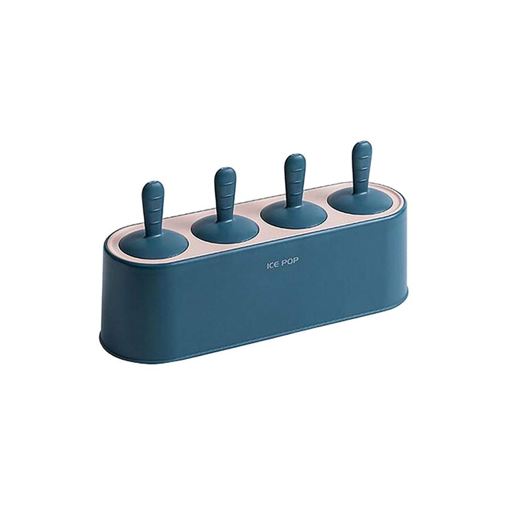 Silicone Popsicle Mold Box - DIY Ice Cream Maker for Summer Treats (Blue)