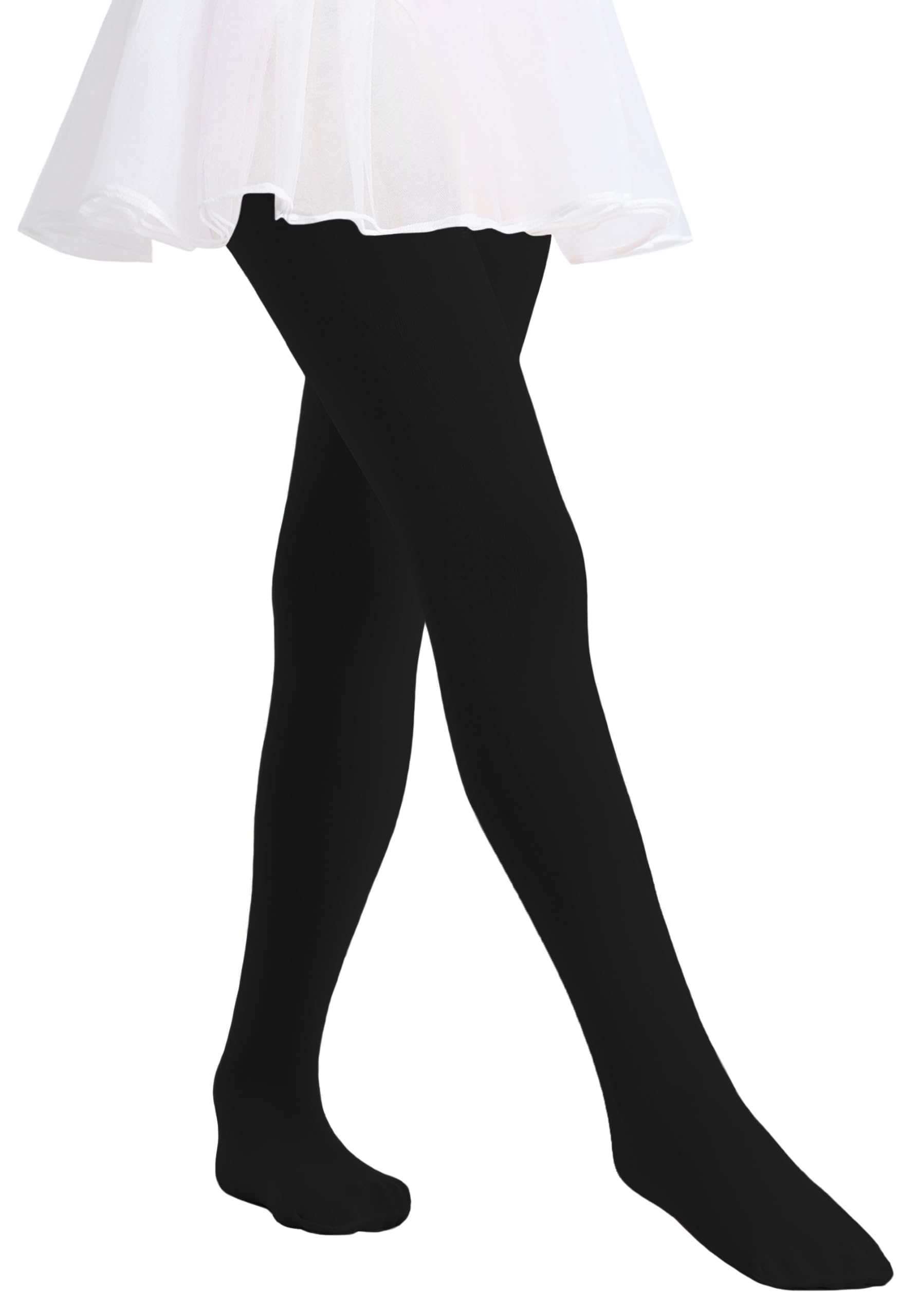 Ultra Soft Girls Ballet Dance Tights - Footed Ballet Stockings for Toddler & Kids | Perfect for Dance Classes, Recitals & Ballet Practice
