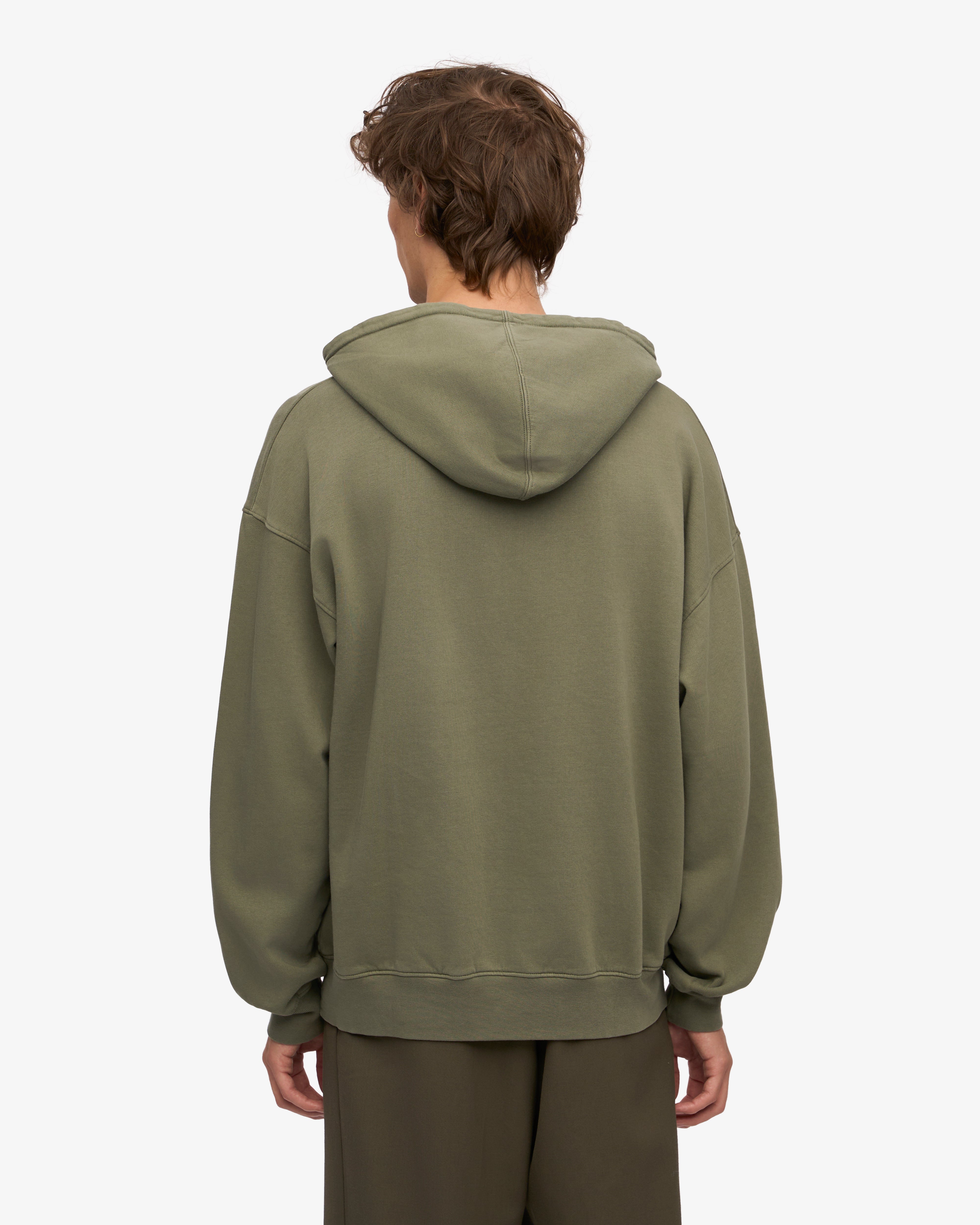 Organic Oversized Hoodie for Women - Soft & Cozy Pullover Sweatshirt - Dusty Olive Green - Perfect for Casual Wear, Lounge & Outdoor Activities